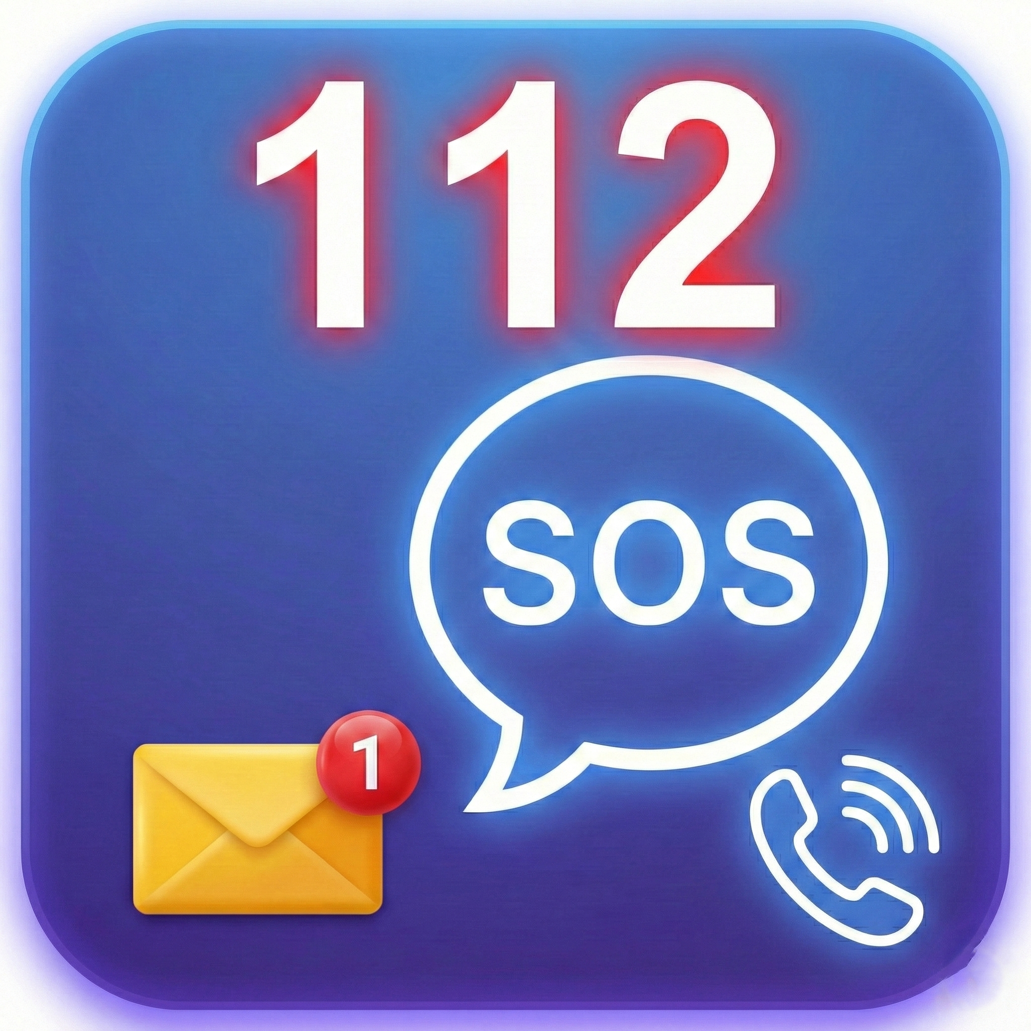 Appel d'urgence 112 pour téléphone de secours ERP : interface SOS avec options d'appel vocal et SMS pour la sécurité des établissements recevant du public."