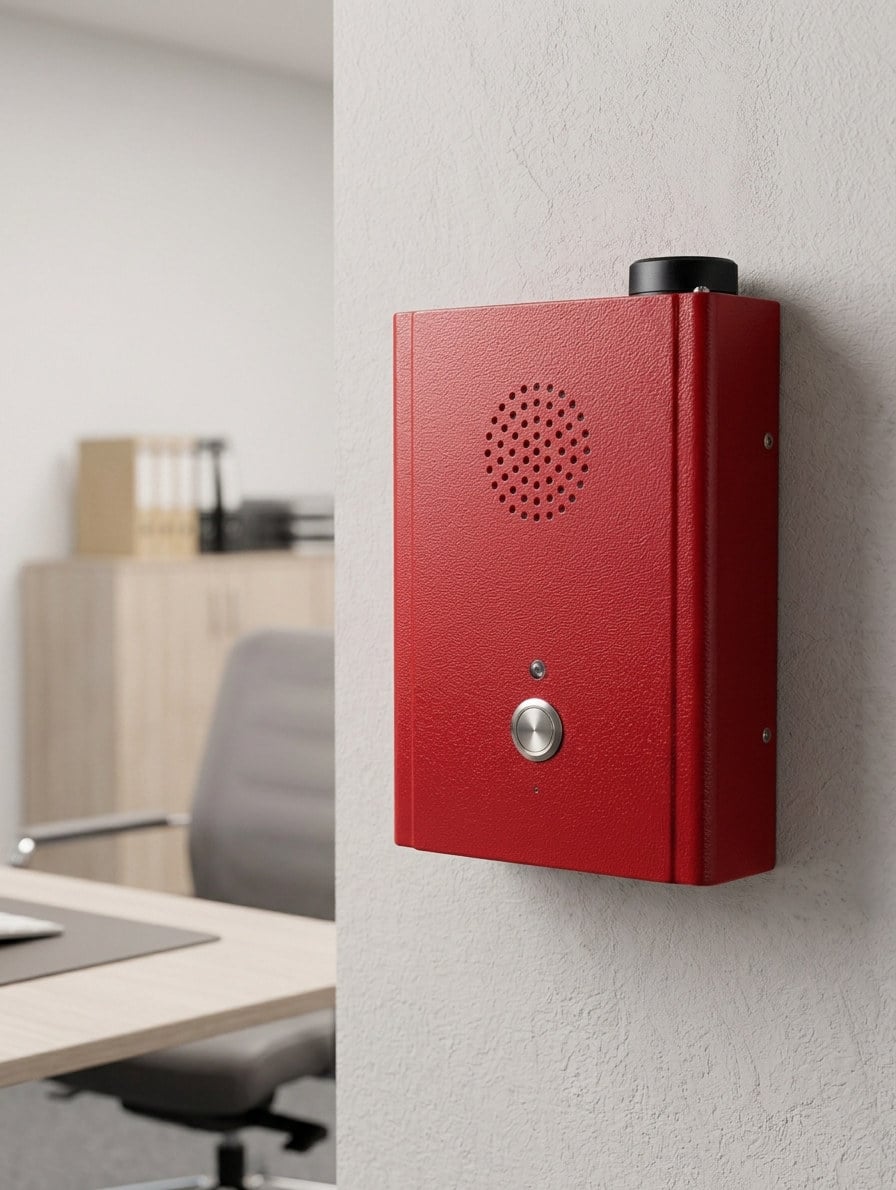 Borne d'urgence GSM installée au mur