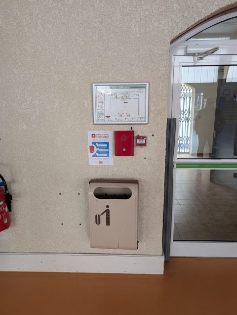 Téléphone de secours ERP au gymnase municipal de Seysses (31)